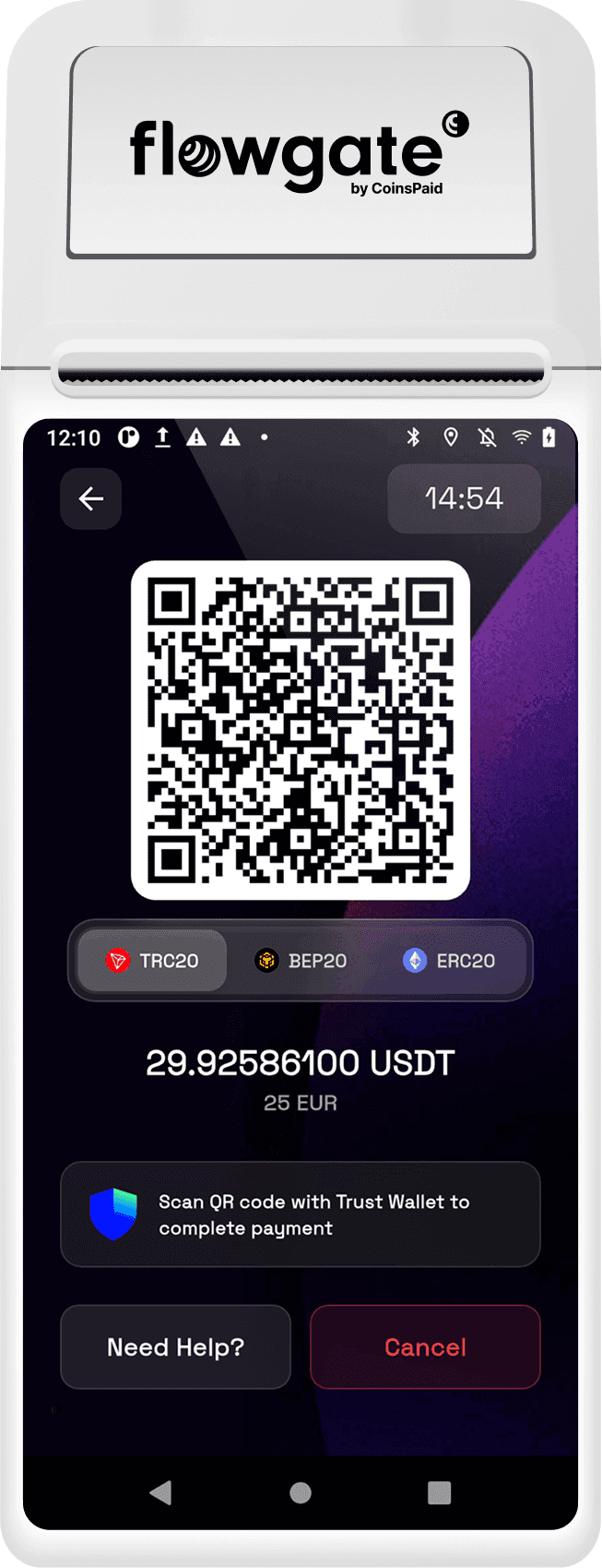 Flowgate crypto payment terminal device